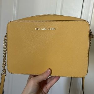 MK yellow crossbody